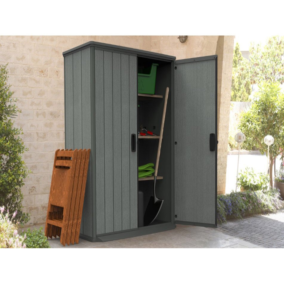 merveilleux salon de jardin leroy merlin resine 3 armoire de jardin r233sine gris l 80 5 x h 185 x p 138 cm 952x952