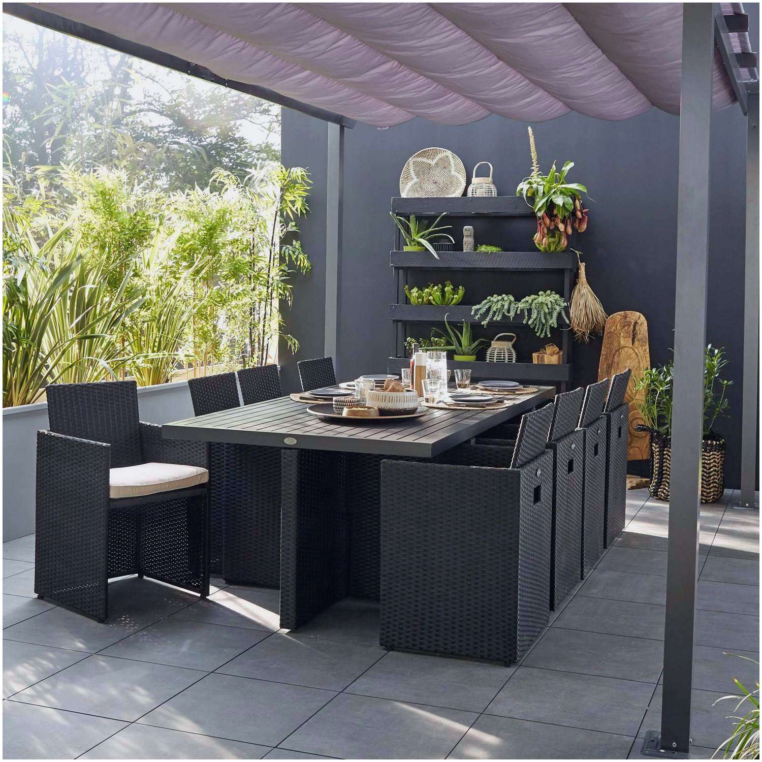 Salon De Jardin Marron Charmant Coffre Rangement Terrasse Leroy Merlin