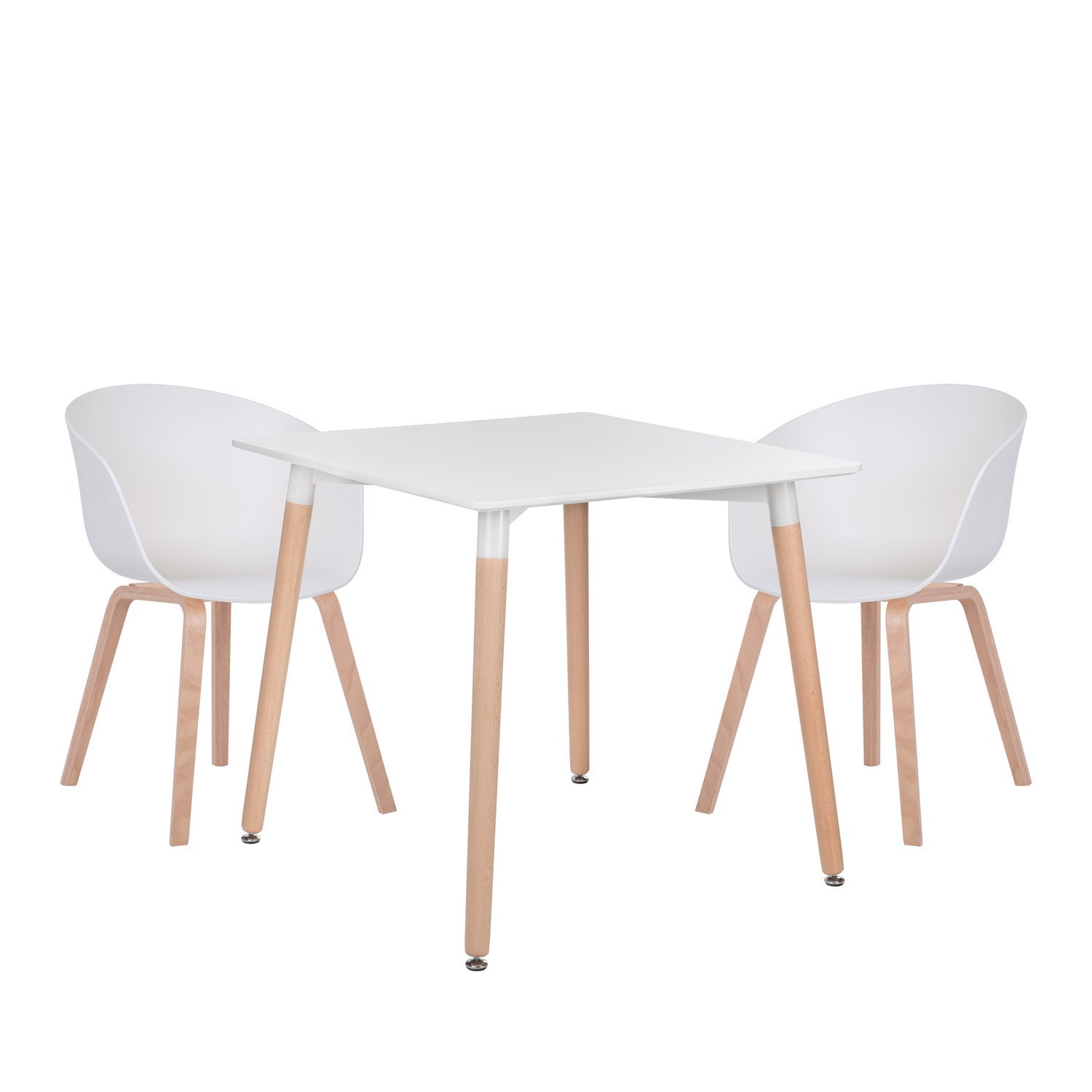 lot de table royal 80x80 2 chaises yah bois