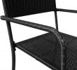 Salon De Jardin Pas Cher Resine Beau Vidaxl Vidaxl Chaises De Salle   Manger D Extérieur 2 Pcs Résine Tressée Noir