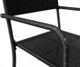 Salon De Jardin Pas Cher Resine Beau Vidaxl Vidaxl Chaises De Salle   Manger D Extérieur 2 Pcs Résine Tressée Noir