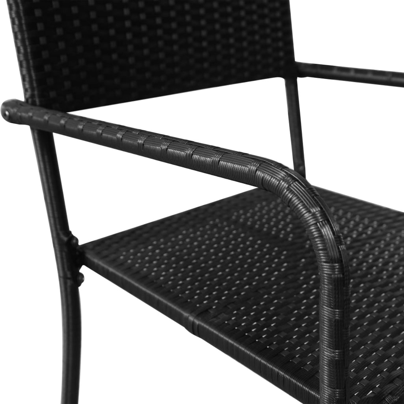 Salon De Jardin Pas Cher Resine Beau Vidaxl Vidaxl Chaises De Salle   Manger D Extérieur 2 Pcs Résine Tressée Noir