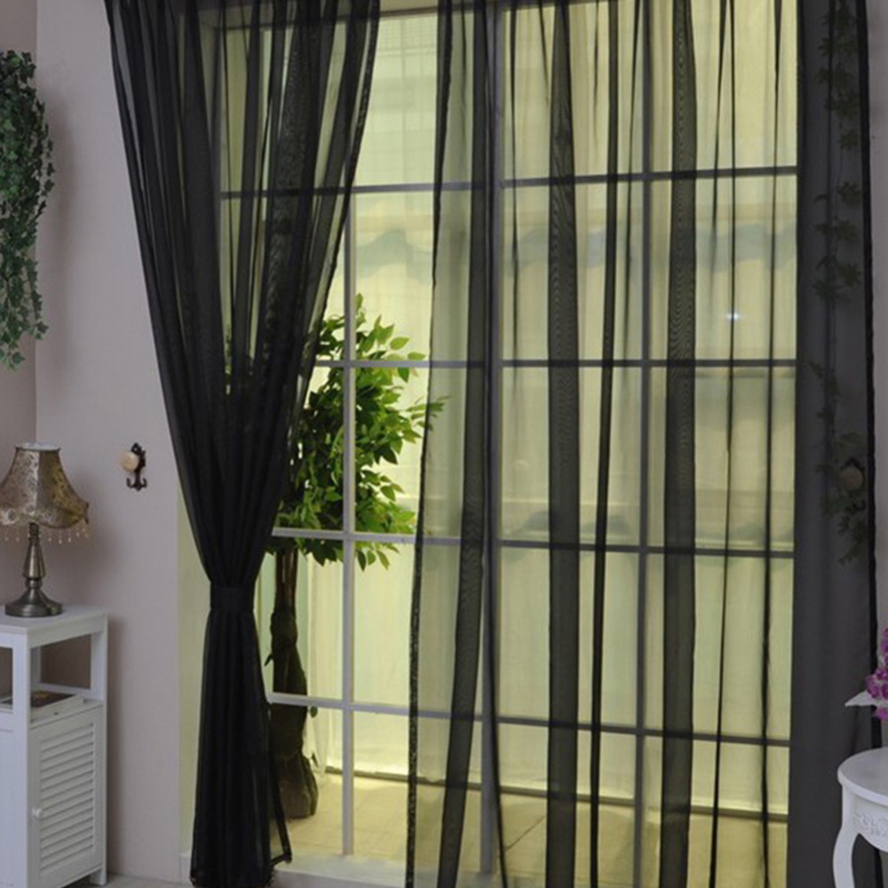 Rideaux en Tulle Design Simple pour salon balcon rideaux en Tulle Transparent fen tre transparente pour