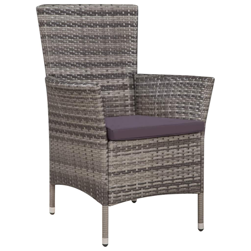 Salon De Jardin Resine Gris Luxe Mobilier   D Ner De Jardin 7pcs Et Coussins Résine Tressée