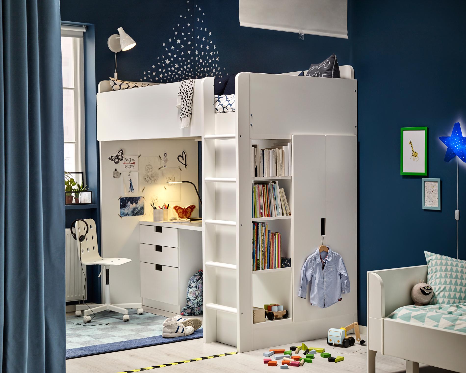 chambre partagee une deco sans cliche pour fratrie mixte enfant fille garcon nos idees petit lit ans plete blanche pas cher meuble armoire petite mobilier ensemble