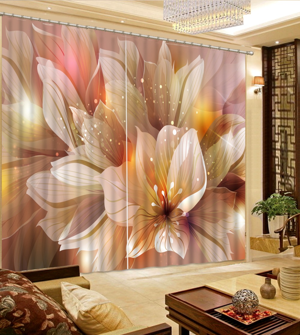 Europ en 3D rideau fleur fantaisie imprim rideaux transparents pour cuisine romantique filles chambre rideaux rideaux