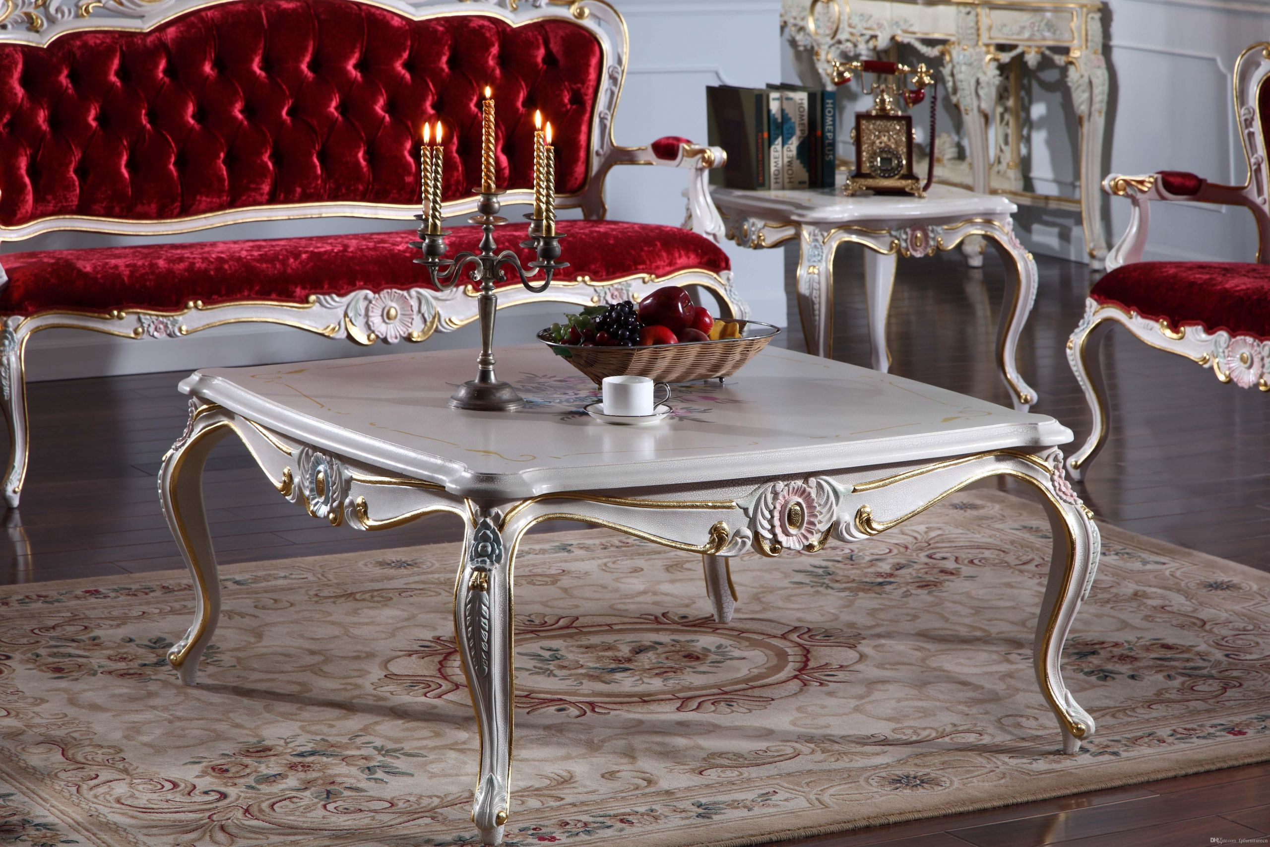 meubles de salon en bois massif italien table