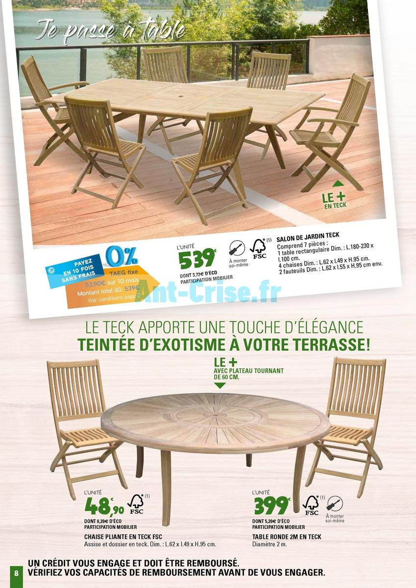 Salon De Jardin Table Ronde Inspirant Table Ronde De Jardin Magasin Leclerc