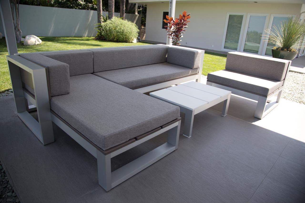 Salon Exterieur Unique Modern Gray Outdoor Sectional with Table Hgtv