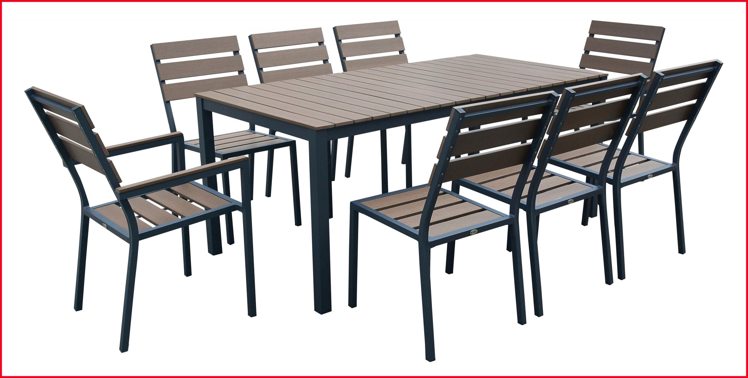 Salon Jardin Eucalyptus Luxe Table De Terrasse Conforama