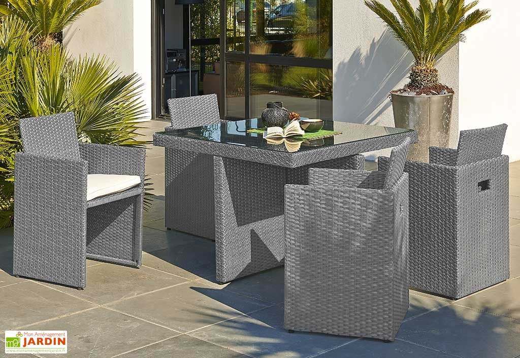 salon de jardin en r sine tress e encastrable gris 1 table 4 fts 2