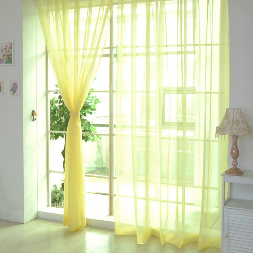 Rideaux en Tulle Design Simple pour salon balcon rideaux en Tulle Transparent fen tre transparente pour