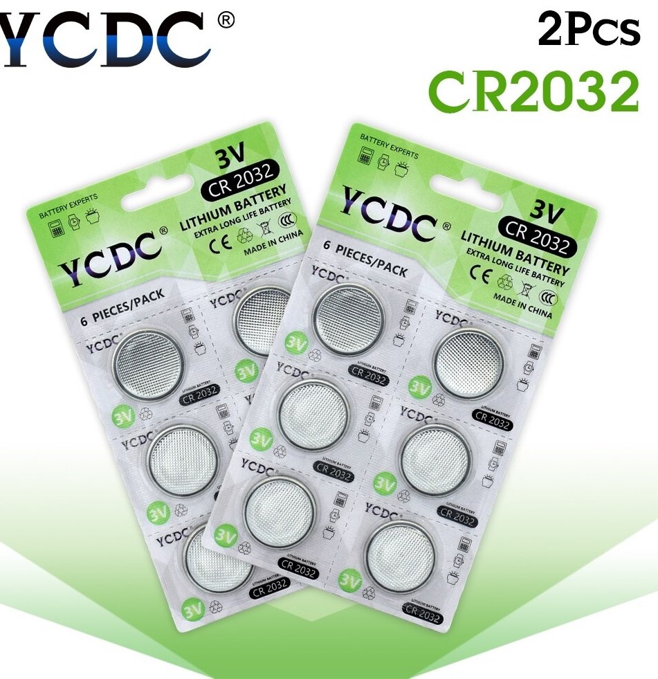 YCDC 12PCS 2cards CR2032 DL2032 CR 2032 KCR2032 5004LC ECR2032 Button font b Cell b font