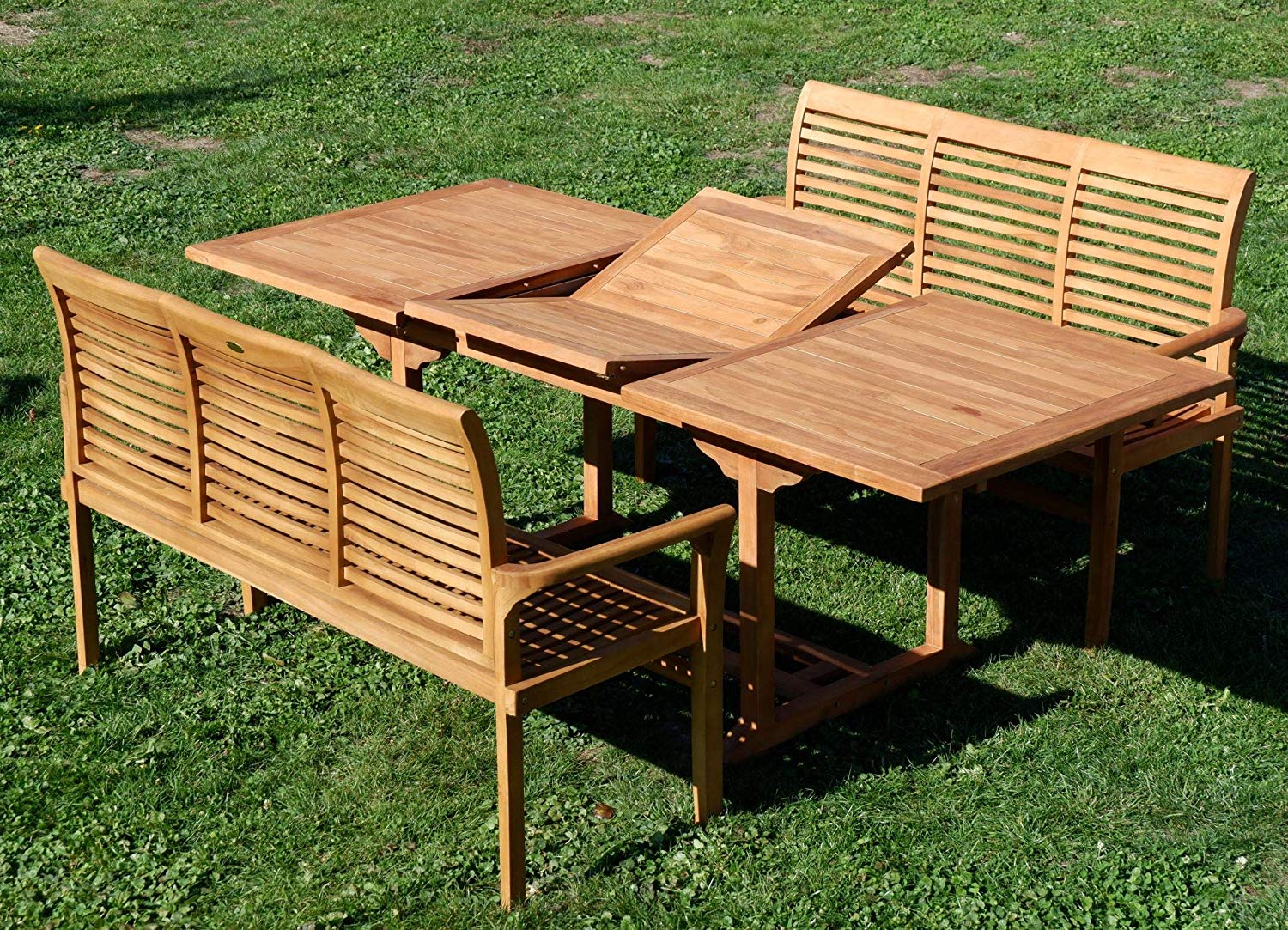 Table Avec Banc Exterieur Charmant ass Jav Ensemble De Jardin En Teck Avec Table Extensible 150