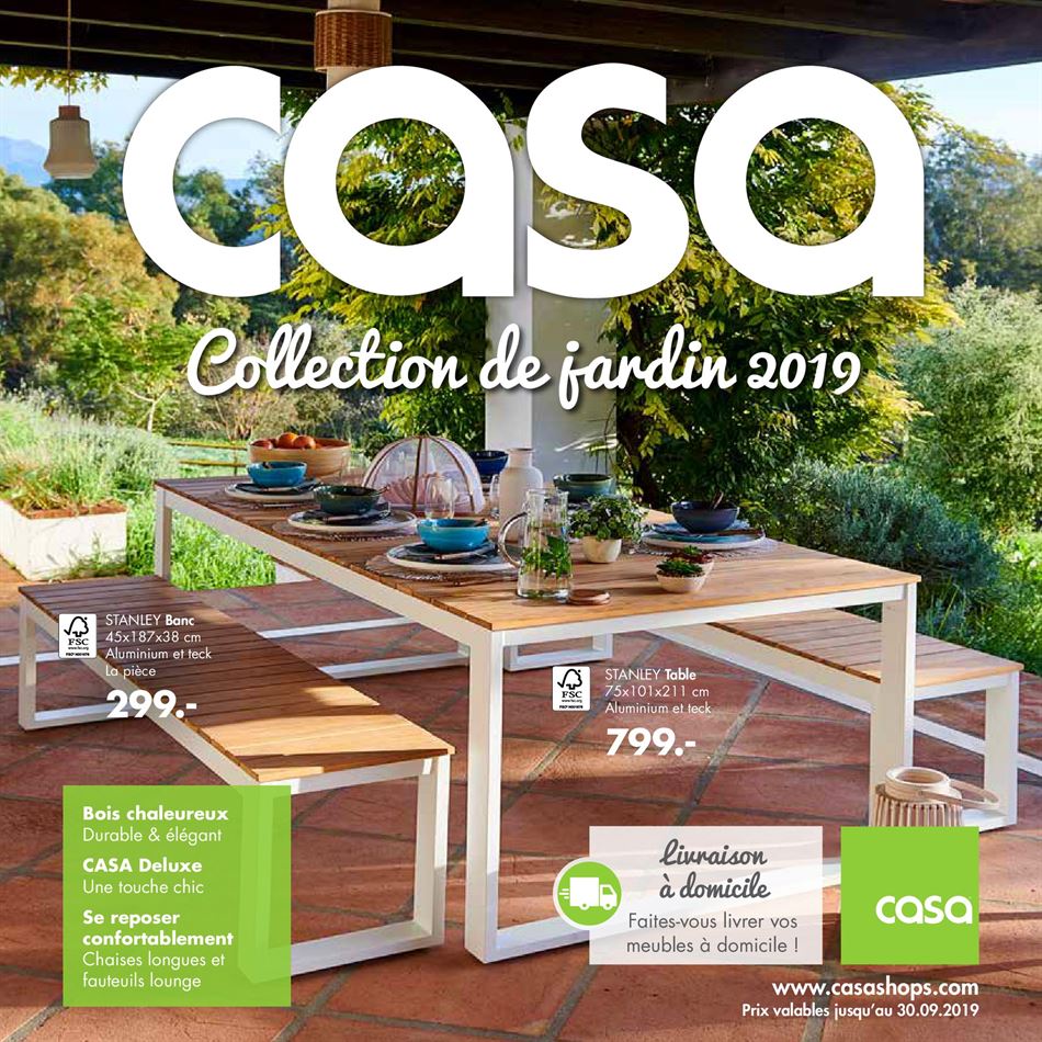 Table Banc Exterieur Nouveau Casa – Dépliant Du 18 08 2019 Au 30 09 2019 – Page 1