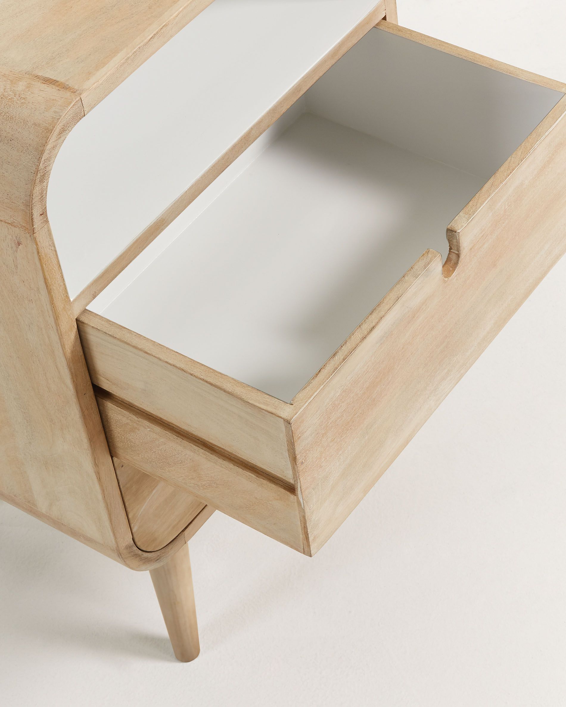 Table Basse D Angle Beau Table De Chevet Georg Naturel Et Blanc