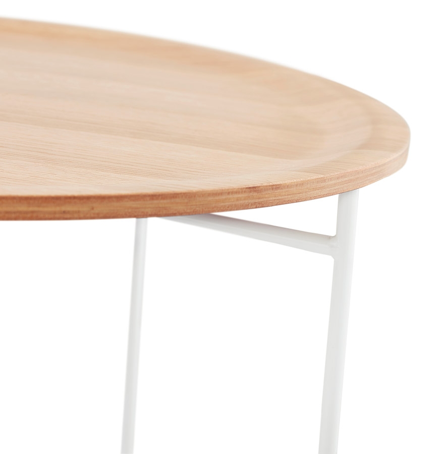 Table Basse Salon De Jardin Beau Table Basse De Salon Imotep Blanche En Bois Et Métal