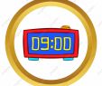 Table Beau Digital Table Clock Vector Icon Cartoon Style Cartoon