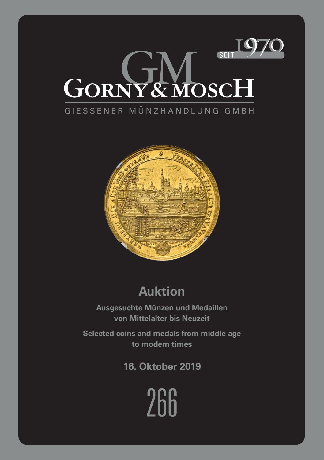 Table Bistrot Haute Génial Gorny & Mosch Auktionskatalog 266 "ausgesuchte Münzen Und