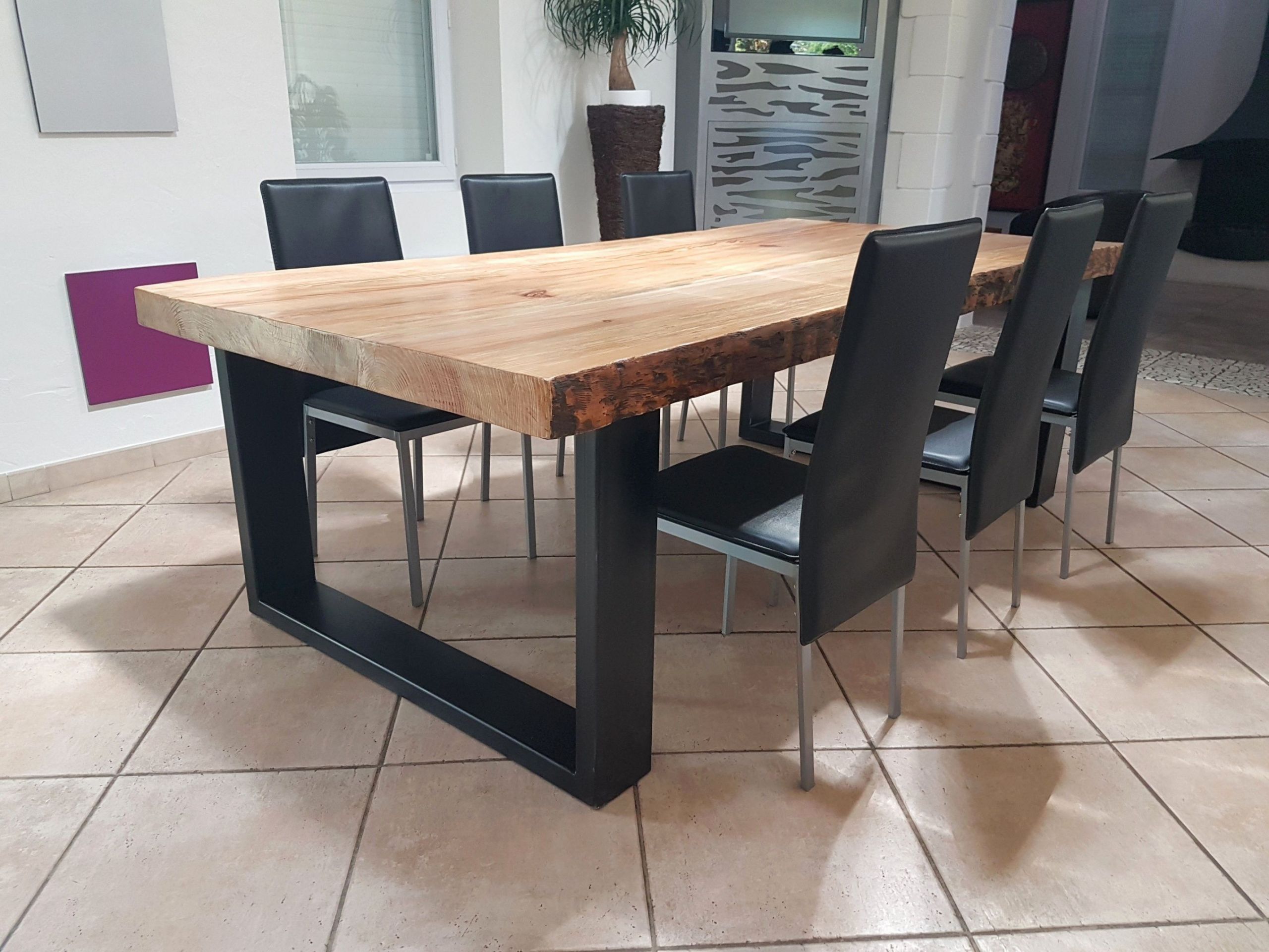 table bois avec rallonge luxe table salle a manger bois metal unique cuisine bois metal
