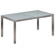 Table De Jardin Acacia Charmant Mobilier   D Ner De Jardin 7pcs Et Coussins Résine Tressée
