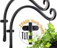 Table De Jardin Aluminium Extensible Inspirant Hanging Plant Bracket for Hand forged Outdoor 2 Pieces 12 Inches More Stable and Sturdy Black Plant Hooks