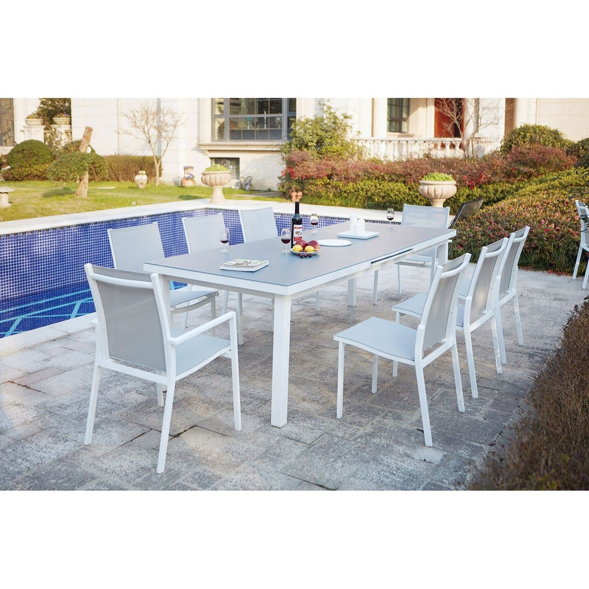 Table De Jardin Avec Trou Central Beau Table De Jardin Aluminium Avec Chaises