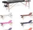 Table De Jardin En Bois Pliante Charmant Hh Root 3 Section Table De Massage Grande Canapé Lit Plinthe De Thérapie Salon Tatouage Reiki Massage Suédois Thérapeutique 13 5kg Noir