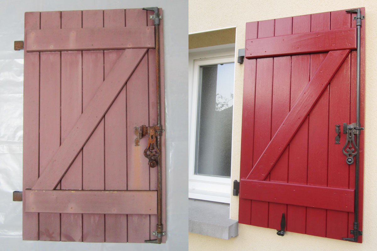 Table De Jardin En RÃ©sine Beau Idee Couleur Peinture Volet Bois Ides