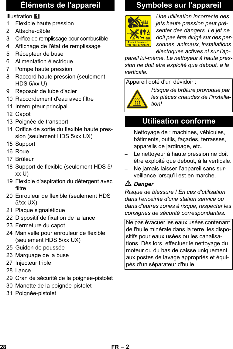 Table De Jardin Haute Élégant Karcher Hds 5 13 U Ux Users Manual