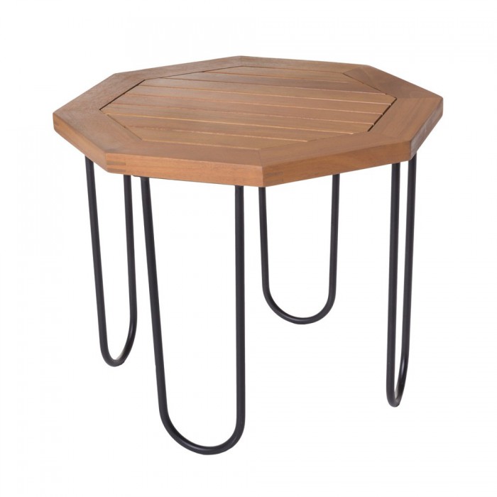 table basse de jardin hexagonal acacia salma