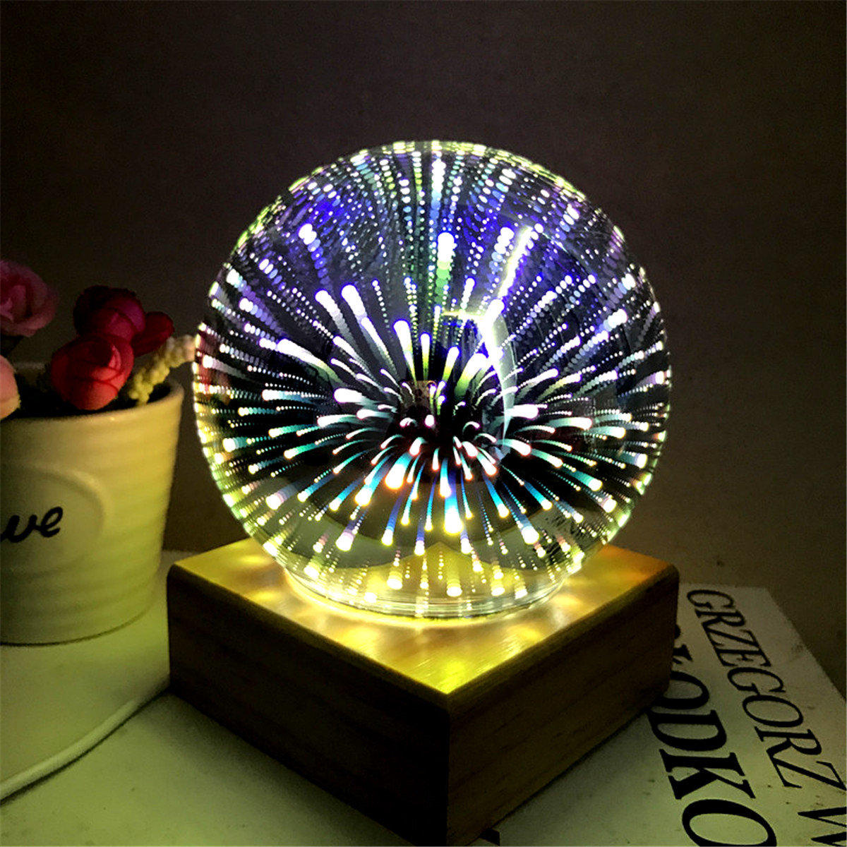 Table De Jardin Verre Charmant Magie Usb Sph¨re Foudre Lampe Lumi¨re Partie Verre Coloré Ball Home Decor Cadeaux De No L