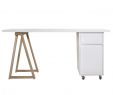 Table De Salon Avec Rangement Inspirant White top Oak Trestle Leg and Trestle Cube with Drawer and