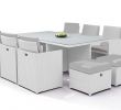 Table En Pierre Exterieur Luxe Espace Repas En Polyrotin Bodiner 6 4 Blanc Satiné