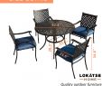 Table Et Chaise Bistrot Charmant Lokatse Home 5 Piece Outdoor Patio Metal Dining 4 Iron Arm Chairs with Seat Cushions and 1 Table with Umbrella Hole Blue Set