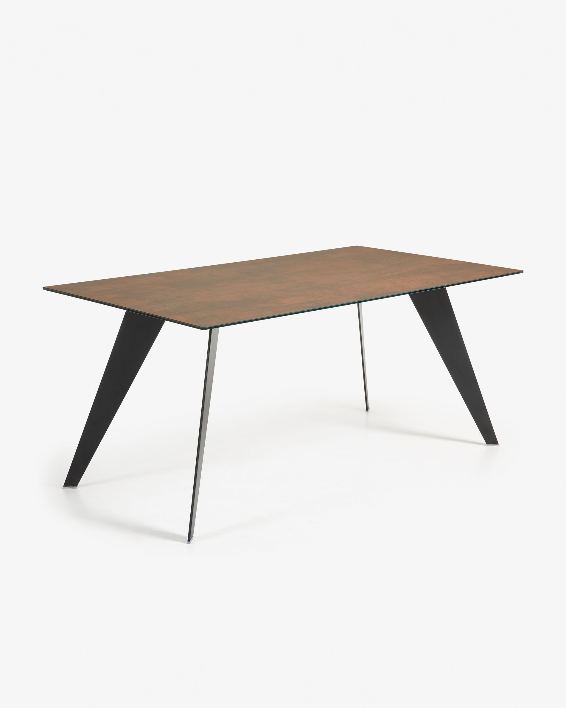 Table Et Chaise Cuisine Élégant Koda Table 180 Cm Porcelain Iron Corten Black Legs