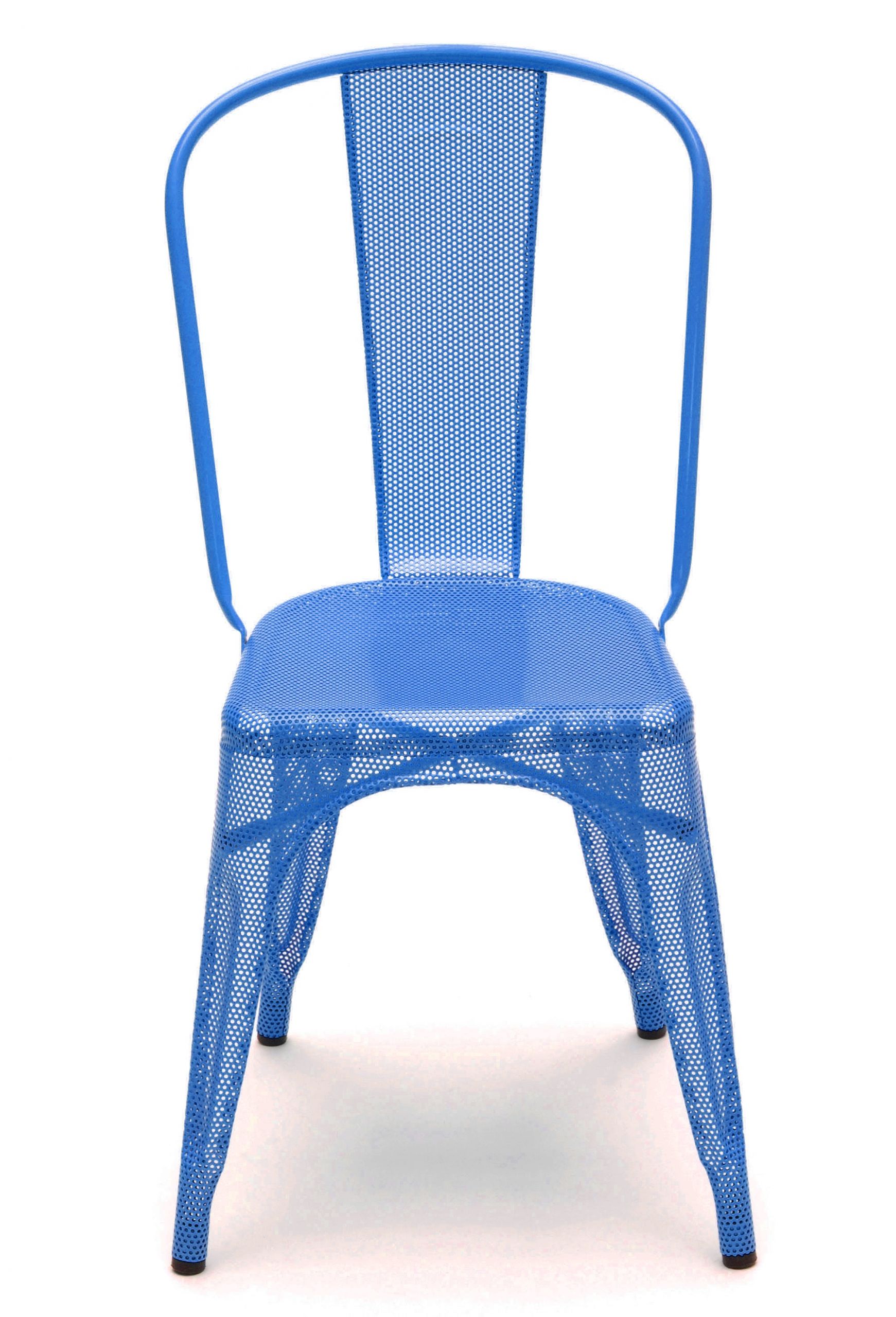 chaise a perforee de tolix acier laque bleu ocean 2