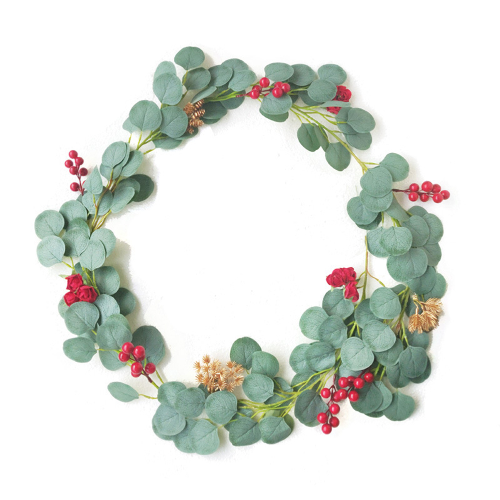 Table Eucalyptus Inspirant 2019 Christmas Wreath Handmade Artificial Eucalyptus Leaves Rattan Green Plants Wedding Diy Decor Simulation Rattan T From Mingjing02 $15 7