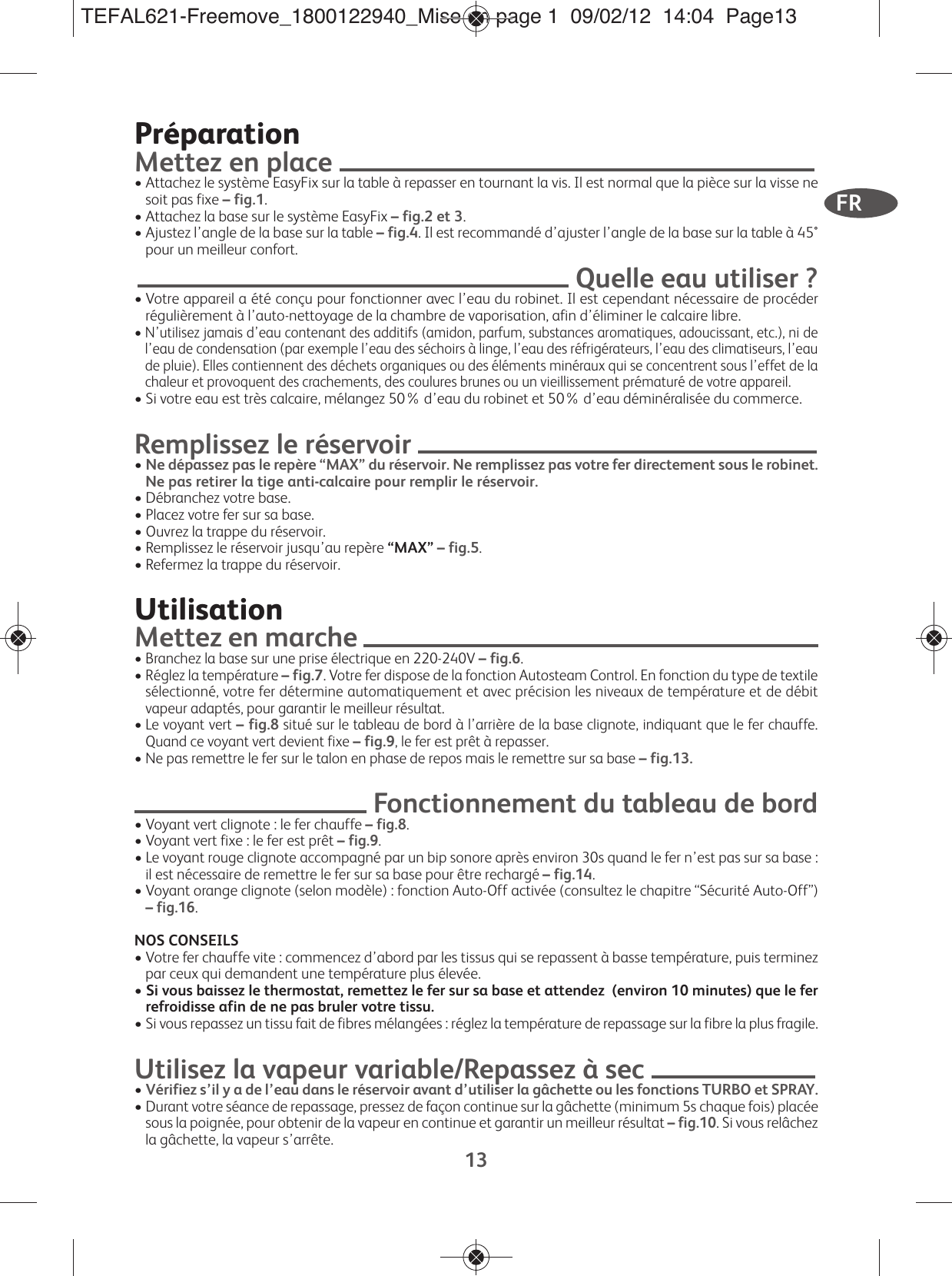 TefalFv9910C0InstructionManual User Guide Page 16