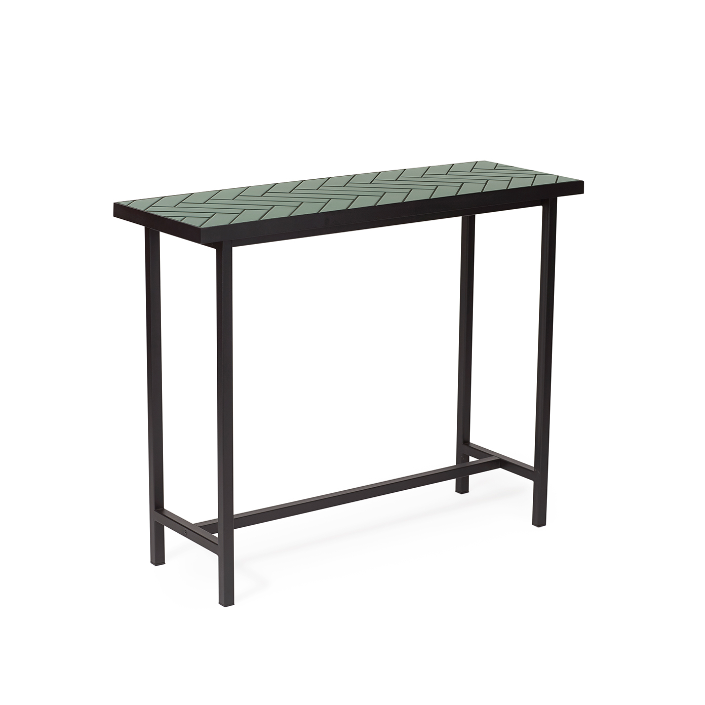 warmnordic furniture herringbone console steel blacknoir tiles forestgreen 02 1392x1392