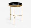 Table Haute Exterieur Luxe Table D Appoint Naoko  38 Cm Noir