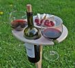 Table Jardin Bois Pliante Charmant Outdoor Wine Table Folding Wine Table Wine Lover Gift