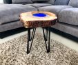 Table Resine Nouveau Coffee Side Table with Fluorescent Epoxy Resi