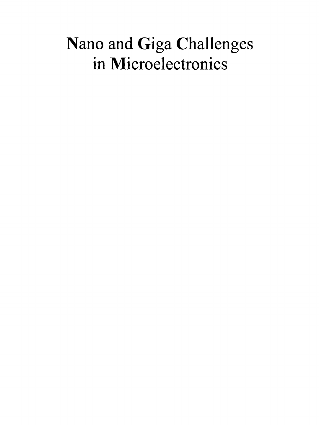 Table Resine Tressee Frais Nano and Giga Challenges In Microelectronics [pdf Document]