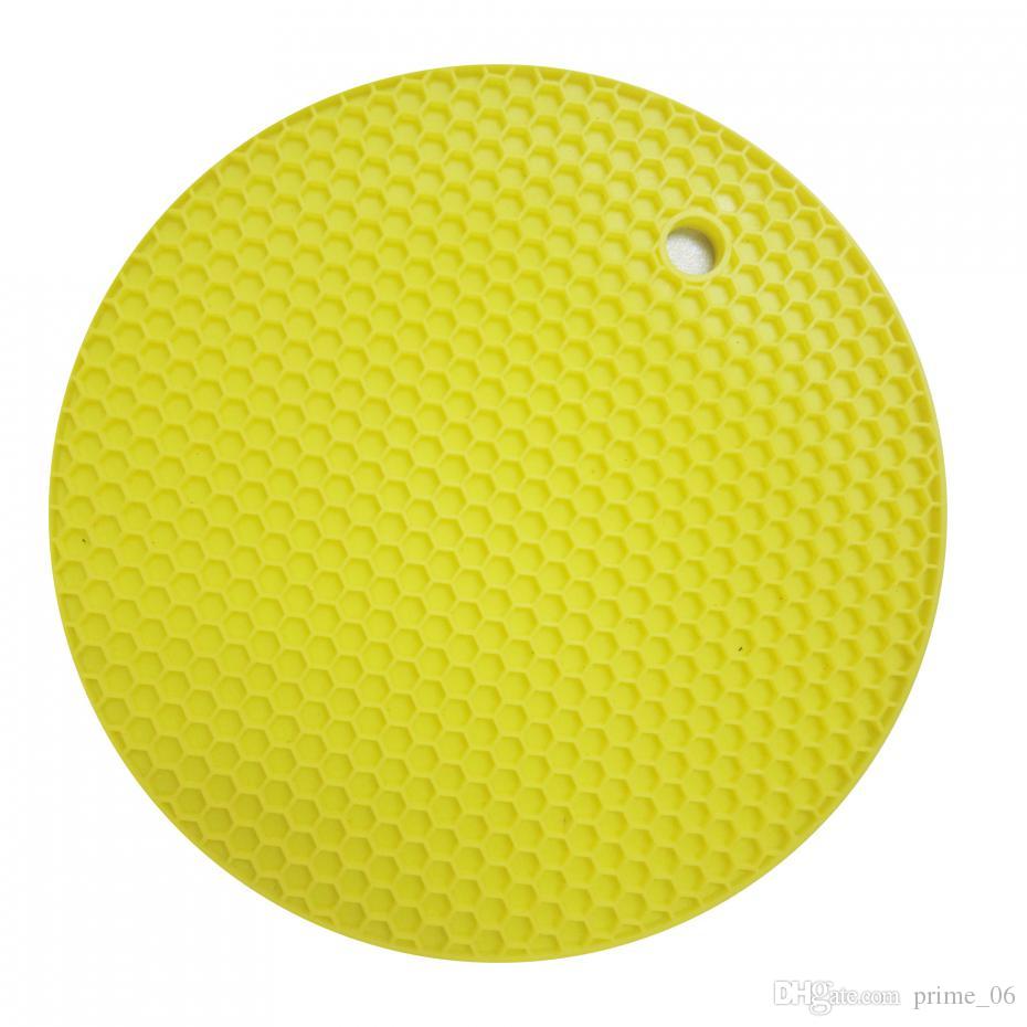 Table Ronde Jardin Unique Acheter 18cm Rond En Silicone Résistant  La Chaleur Résistant  La Chaleur Tapis Tapis De Table Coussins De Porte Pots Coaster Coussin De Cuisine