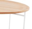 Table Ronde Modulable Frais Table Basse De Salon Imotep Blanche En Bois Et Métal