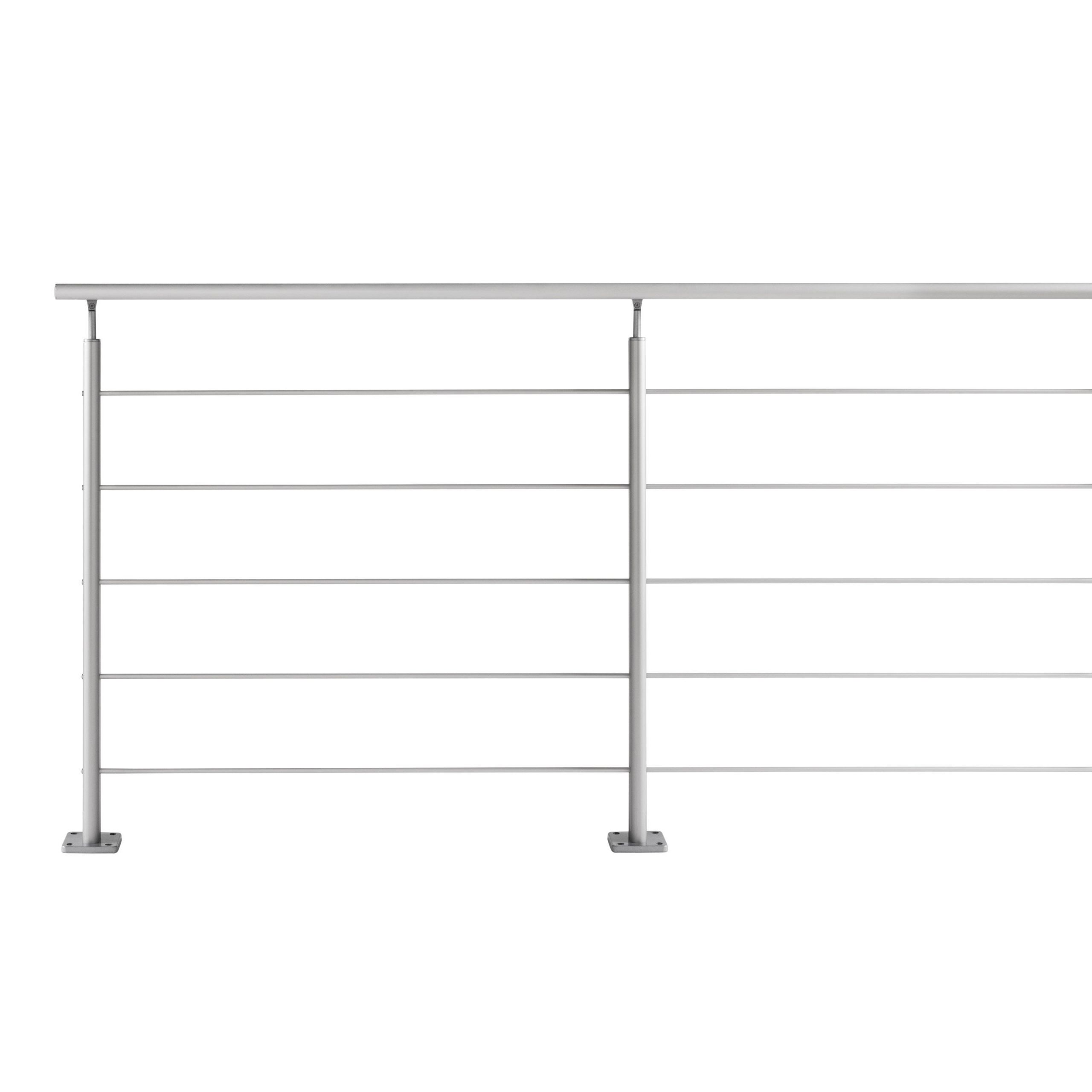 Table Roulante De Jardin Nouveau Pack Garde Corps 2m Aluminium Anodisé Artens