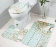 Table Salle De Bain Frais 3 Pcs Couvre Si¨ges De toilette Ensemble De Salle De Bains Flanelle Starfish Shell toilettes Couvercle Antidérapant Tapis Piédestal