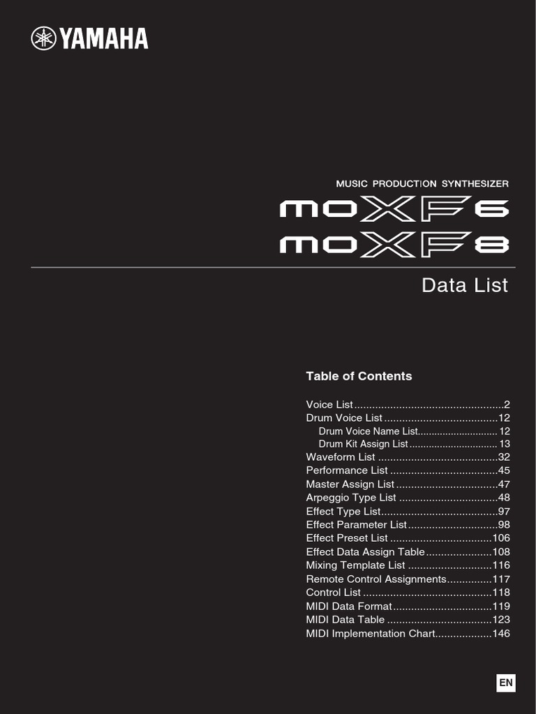 Table Teck Élégant Moxf6 Data List Pdf