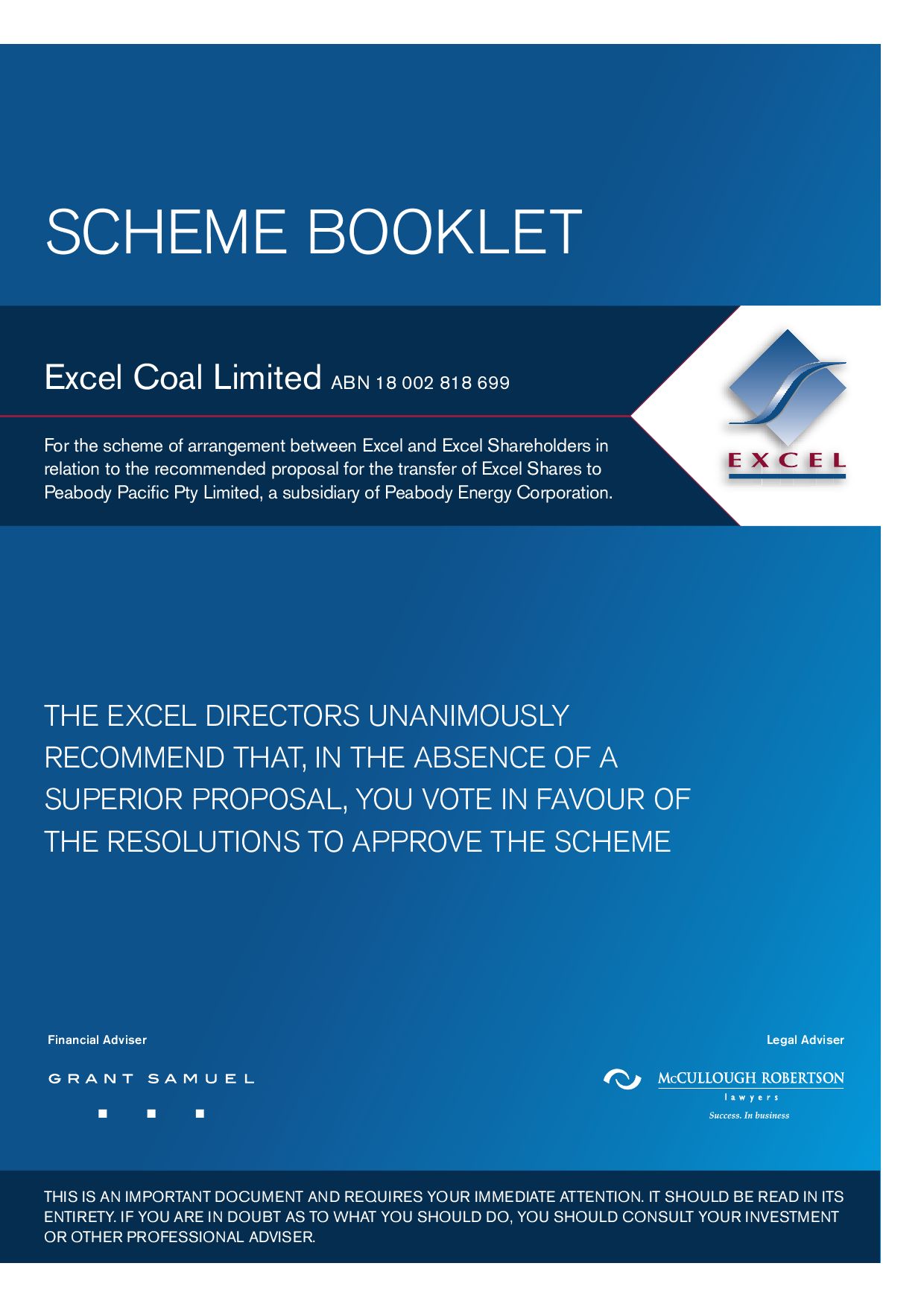 Table Teck Élégant Scheme Booklet Excel Coal Limited Abn 18 002 818 by Dupree